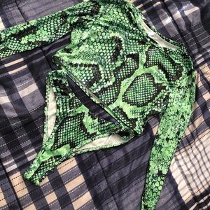 NEVER WORN Slime Swim Suit 🐍